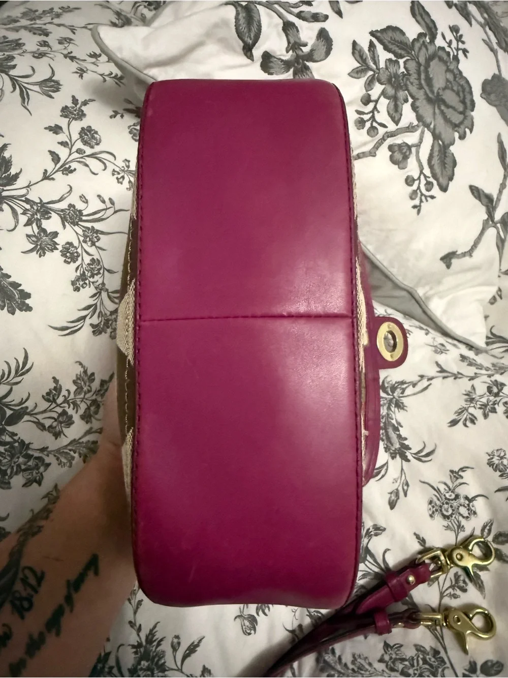 Vintage Coach 70th anniversary legacy Willis crossbody khaki and plum.